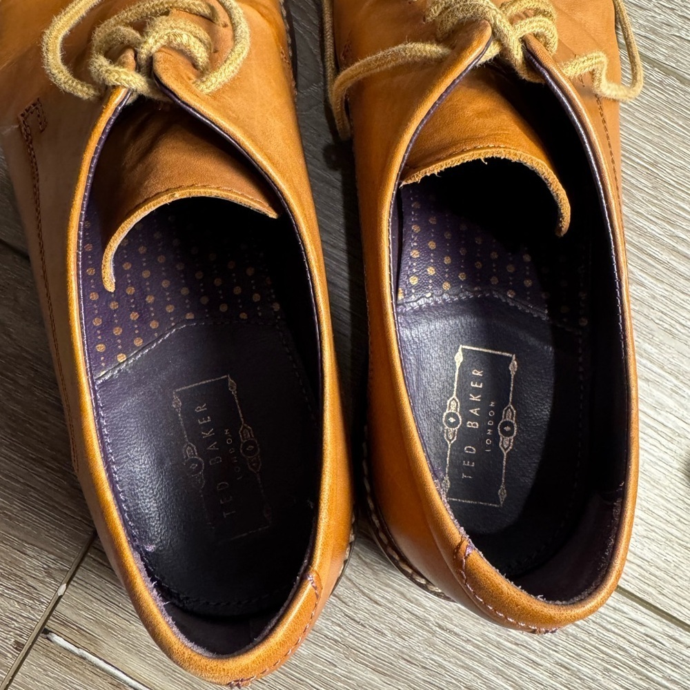 Ted Baker Irron 3 Derby shoe mens leather dress shoe honey brown - Picture 6 of 7